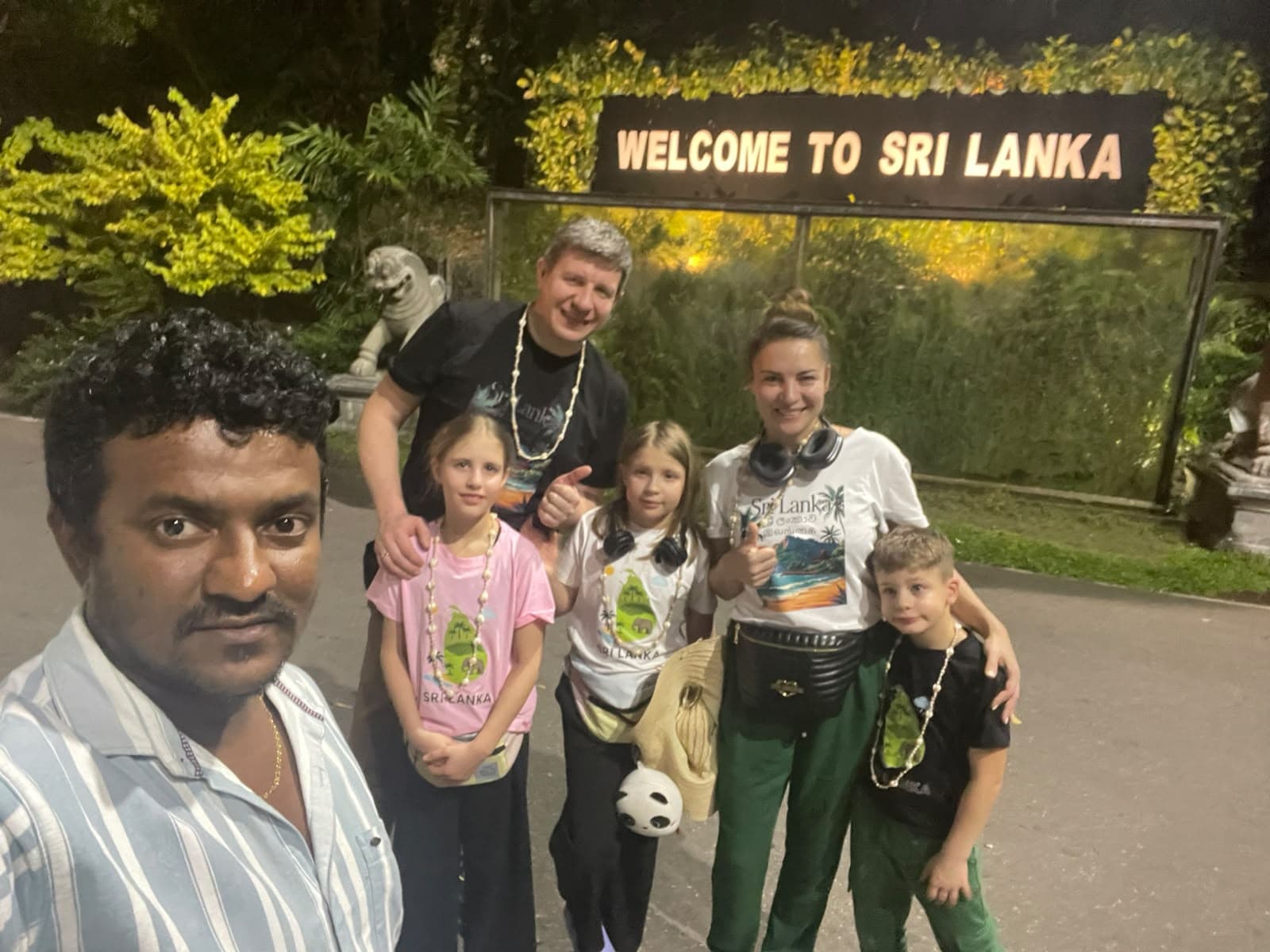 Family welcomed to Sri Lanka